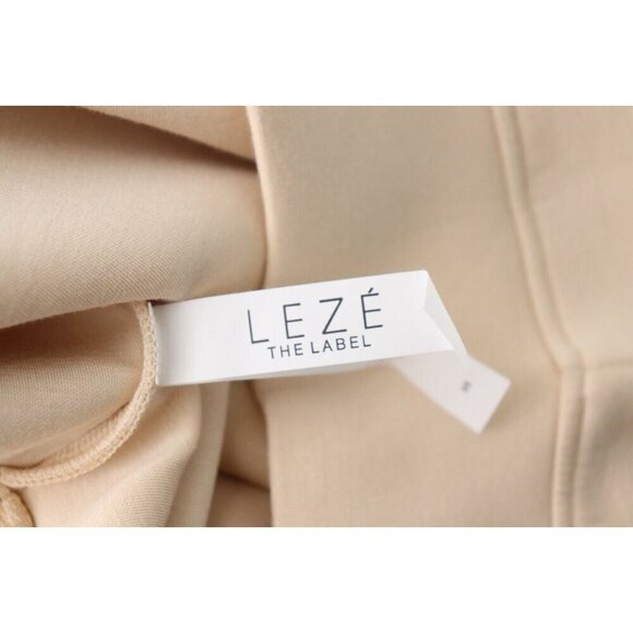 LEZE The Label Women’s XS Cream Pullover Sweatshirt Stretch Puff Sleeve Shirt - Picture 3 of 5